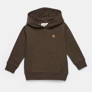 Tentree Kids Treefleece Hoodie In Black Olive Green Size 3T